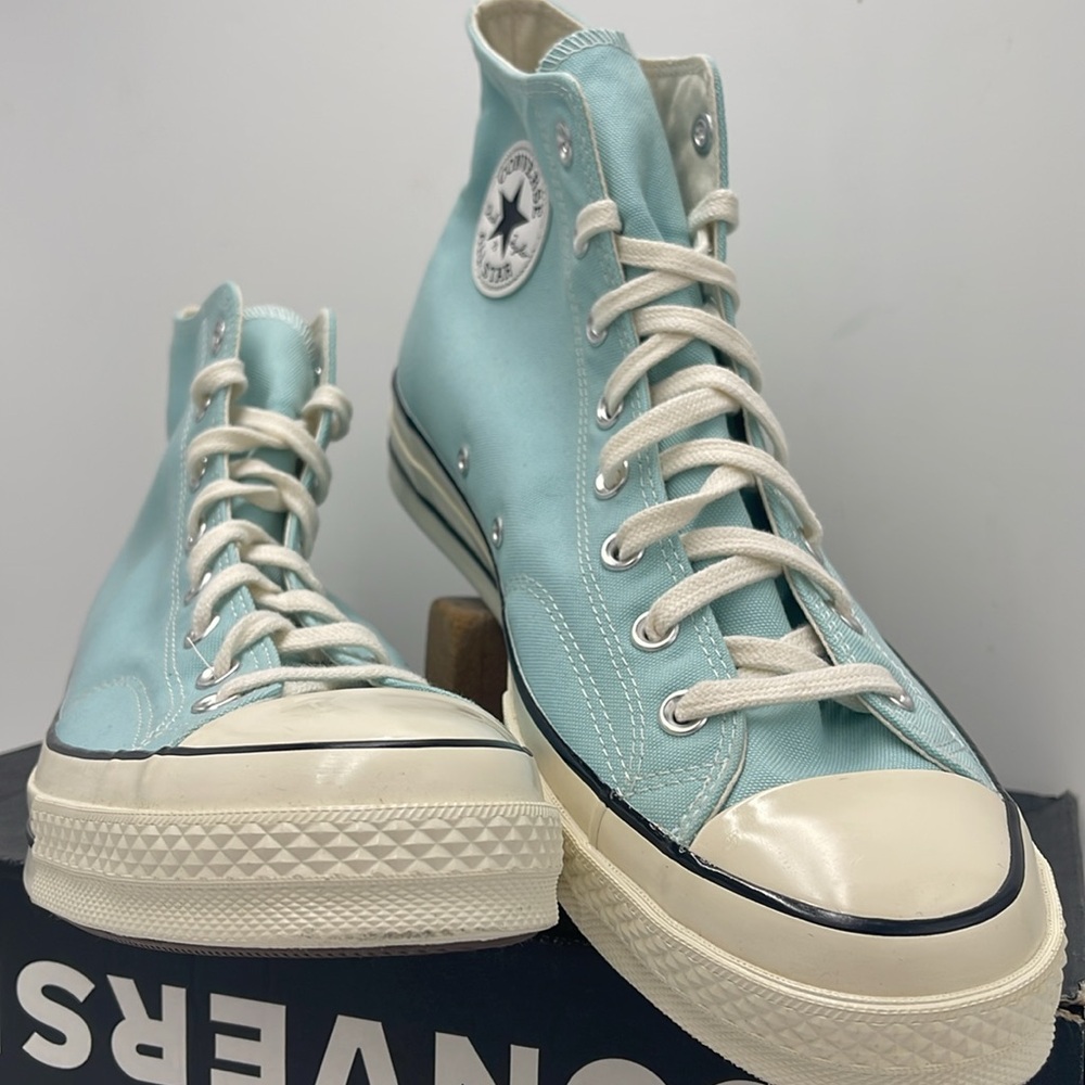 Converse Men’s High-Top Sneakers in Aqua A00621C CHUCK 70 HI SOFT JUNIPER/EGRET - Picture 5 of 16